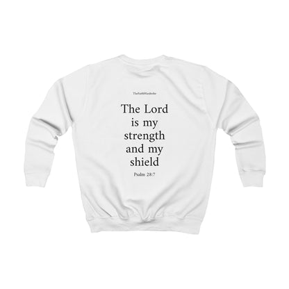 Kids Psalm 28:7 Sweatshirt