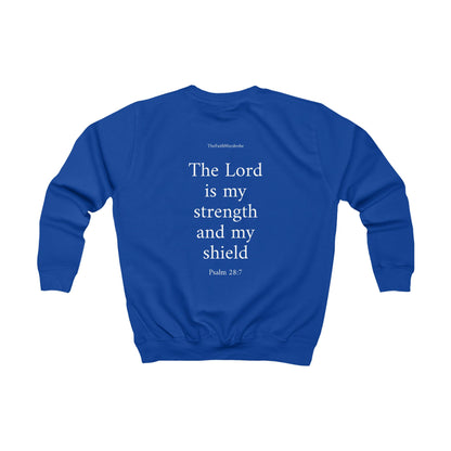 Kids Psalm 28:7 Sweatshirt