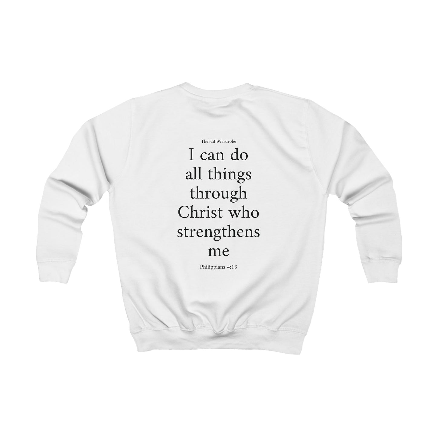 Kids Philippians 4:13 Sweatshirt