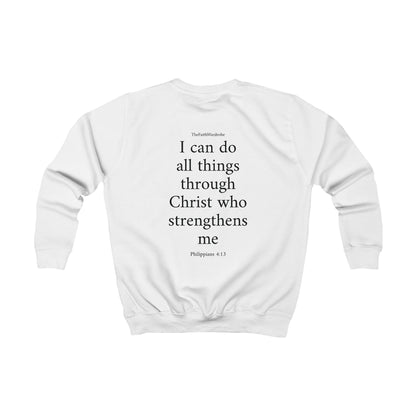 Kids Philippians 4:13 Sweatshirt