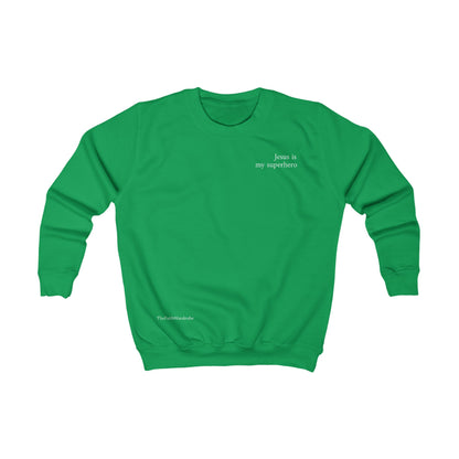 Kids Jesus is my superhero sweatshirt