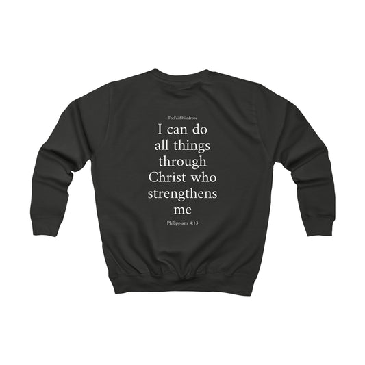 Kids Philippians 4:13 Sweatshirt