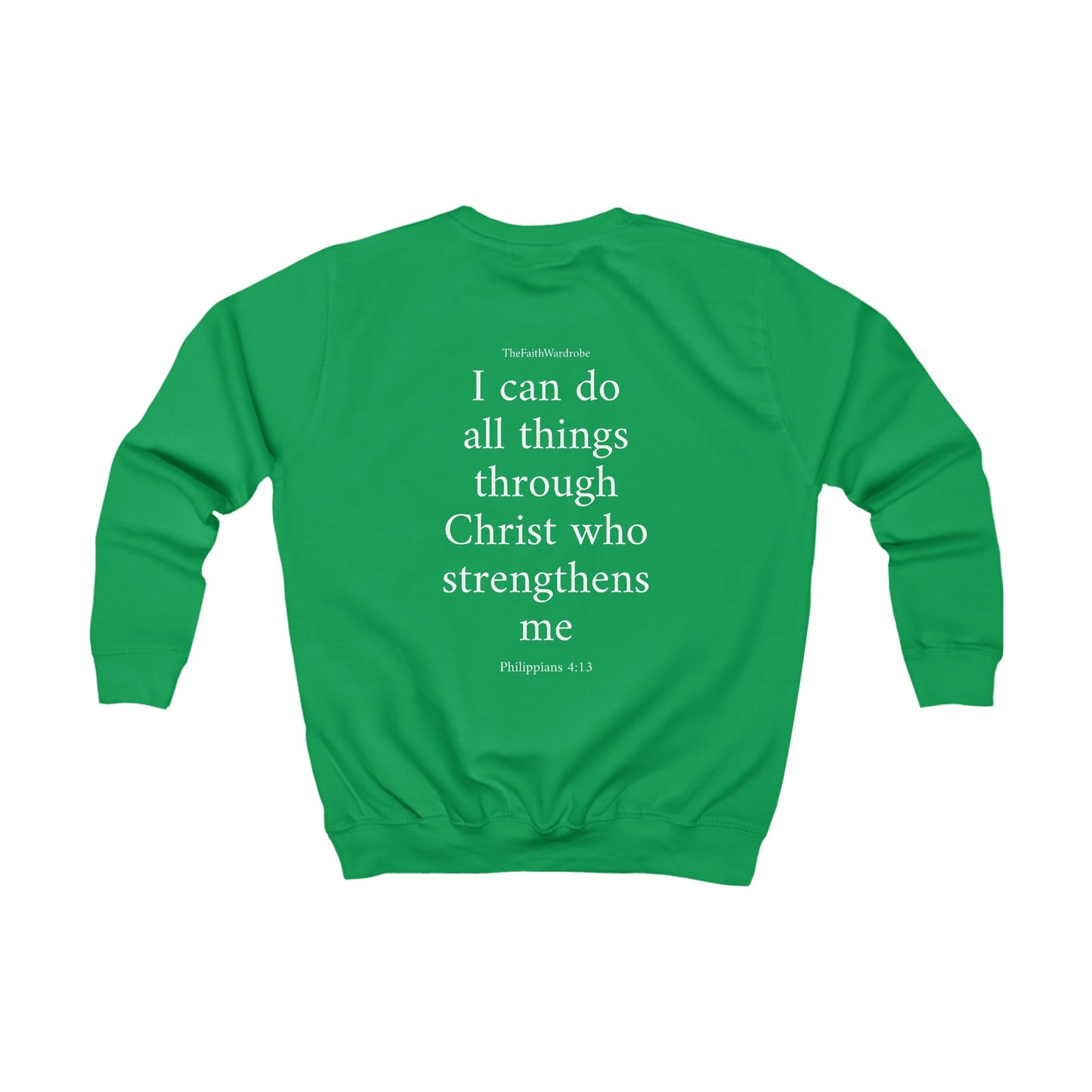 Kids Philippians 4:13 Sweatshirt