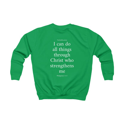 Kids Philippians 4:13 Sweatshirt